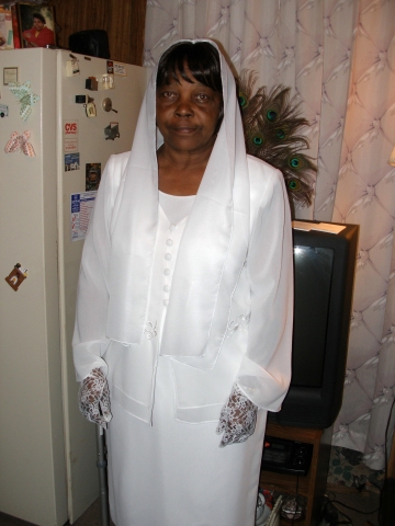 Mary Singleton prior to the funeral - daughter of the late Louise Bryant & Nathaniel Singleton